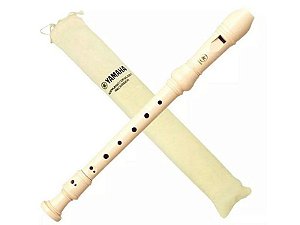 Flauta Yamaha Soprano Doce Germânica C Dó Yrs23g Creme