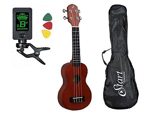 Ukulele Giannini Soprano Uks 21 Acústico natural fosco Afinador