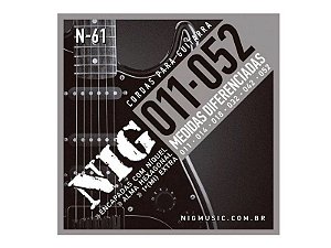 Encordoamento Guitarra Aço 011 052 Nig N61 Tradicional Corda