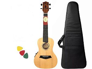 Kit Ukulele Eletrico Concert Tagima 43k Tampo Solid Afinador