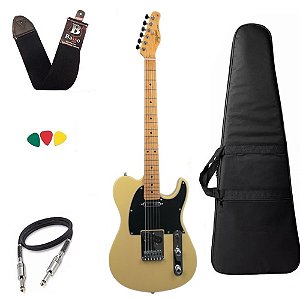 Kit Guitarra Telecaster Tagima Tw55 Cor Butterscotch Capa Bag