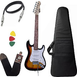 Guitarra Eletrica Phx Infantil Criança Jr Ist1 Sunburst 3/4 Capa