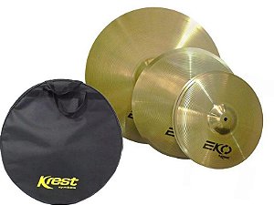 Kit Set Pratos Krest Eko 13 14 18 Brass com Bag ECOSET3