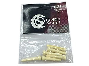 Pino De Corda Violão Aço Csp1 Cravilha Creme prender cordas