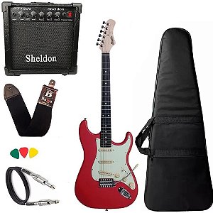 Guitarra Tagima Memphis Mg30 Vermelha + Amplificador Sheldon