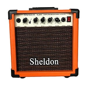 Caixa Amplificador Para Violão Sheldon Vl2800 Laranja 15w