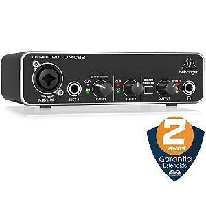 Interface De Áudio Behringer u-phoria Umc22 usb 2 Canais