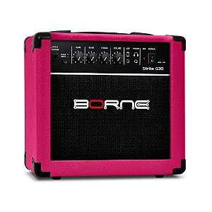Amplificador Cubo Guitarra G30 Rosa Pink Borne C/ Distorção