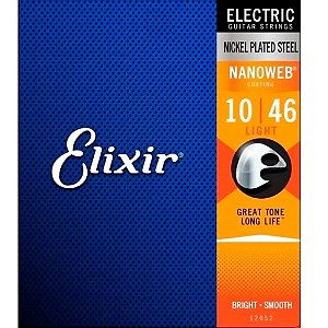 Encordoamento Elixir Guitarra 010 Nanoweb Light