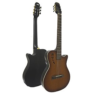 Violão Flat Marques Vn11 Nylon Eletroacustico  castanho