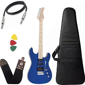 Guitarra Strinberg Sgs180 Azul Tbl Strato Humbucker Capa Bag