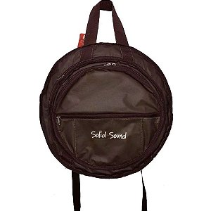 Bag Case De Prato Bateria Triplo Solid Sound Alça E Mochila Marrom 5012