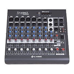 Mesa De Som 8 Canais Ll Audio Starmix Xms802r Usb Bluetooth