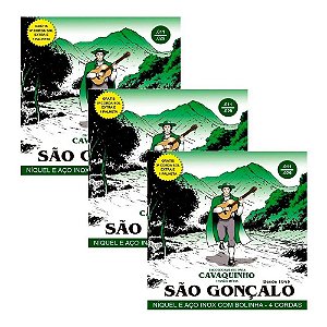 3x Encordoamentos São Gonçalo Para Cavaquinho Com Bolinha