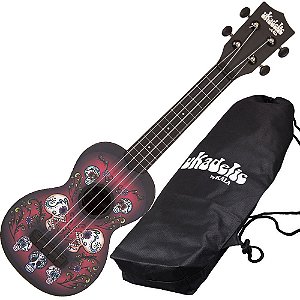 Ukulele Kala Ukadelic Ka-su Skulls Caveira Prova D água Capa