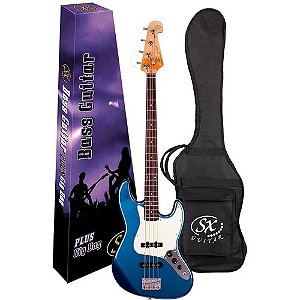 Baixo Sx Sjb62 Lpb azul Jazz Bass 4 cordas com capa bag