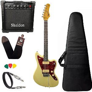 Guitarra Tagima Tw61 Woodstock Jazzmaster Branco Cubo Sheldon