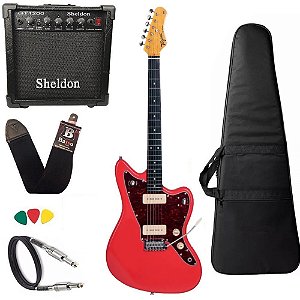 Guitarra Tagima Tw61 Woodstock Jazzmaster Vermelho Cubo Sheldon