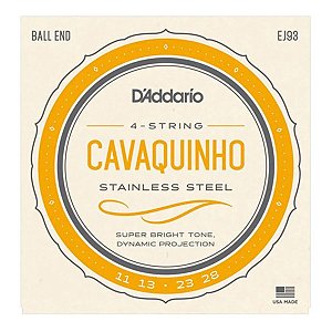 Encordoamento Daddario Cavaco Cavaquinho Aço Ej93