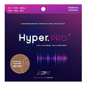 Encordoamento Hyperpro Violão Aço 011 Fósforo Bronze 011Fos