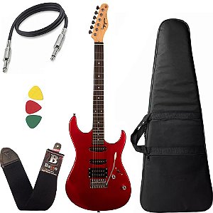 Kit Guitarra Tagima Tg510 Vermelho Ca Tw Series Capa Bag