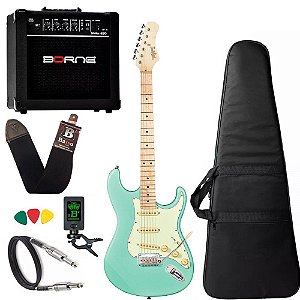 Kit Guitarra Tagima T635 Surf Green Clara Mg Cubo Borne