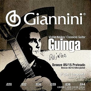 Encordoamento Giannini Violão Nylon Guinga Tensão Alta SSCGG