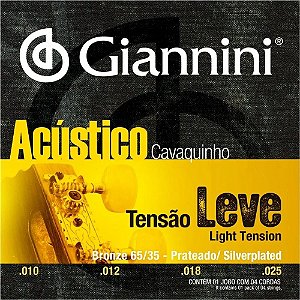 Encordoamento Giannini Cavaquinho Bronze Leve 65/35 GESCLA