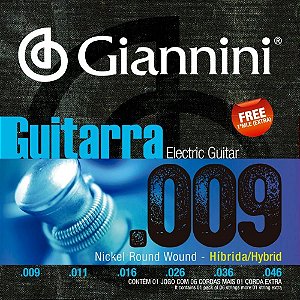 Encordoamento Giannini Guitarra Híbrida 009 046 GEEGSTH 9