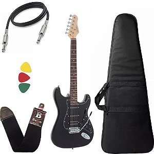 Kit Guitarra Giannini G101 Preto Bk Humbucker 2 Singles Capa