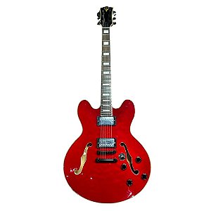 Guitarra PHX Semi Acústica AC1 Vermelho