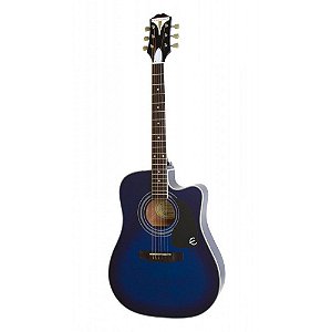 Violão Epiphone Pro-1 Ultra Blueburst azul tampo maciço regulado