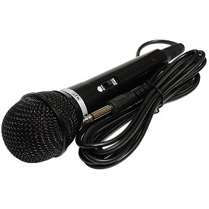 Microfone Dinâmico Caixa Som Karaokê Mxt M1800b Cabo 3M P10