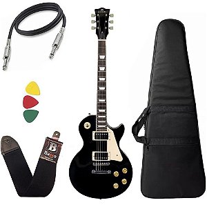 Kit Guitarra Michael GM750N Preta BK Les Paul Capa