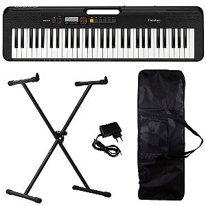 Teclado Casio Ct-s300 Preto teclas sensitivas + bag + pedestal