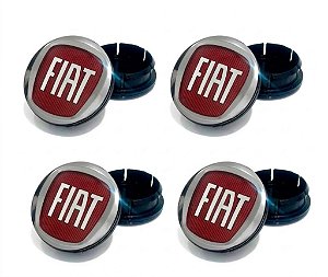 KIT 4PCS SUB CALOTA 49.6MM FIAT PUNTO VERMELHO ORIG