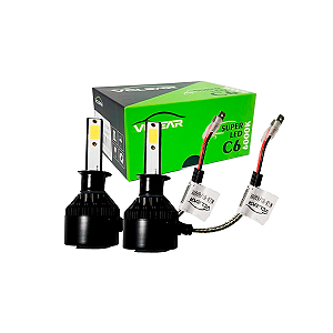 KIT LAMPADA SUPER LED H1 6000K C6 7600 LUMENS