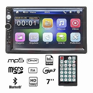 Kit Central Multimidia Mp5 Usb Aux Bluetooth Universal