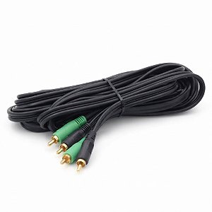 CABO RCA PRETO 5M COMUM 5MM