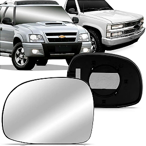 LENTE ESPELHO RETROVISOR S10 BLAZER 1995 A 2011 COM BASE BLAWER