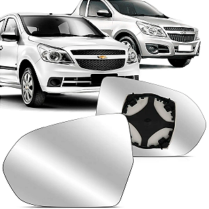 LENTE ESPELHO RETROVISOR AGILE 2010 A 2015 MONTANA 2011 A 2021 COM BASE BLAWER