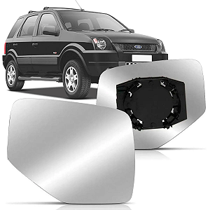 LENTE ESPELHO RETROVISOR ECOSPORT 2003 A 2012 COM BASE BLAWER
