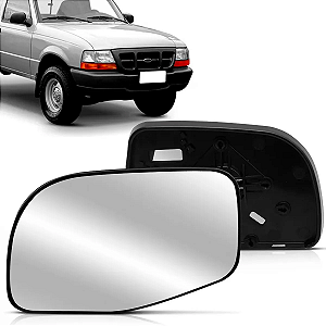 LENTE ESPELHO RETROVISOR RANGER 1998 A 2007 COM BASE BLAWER