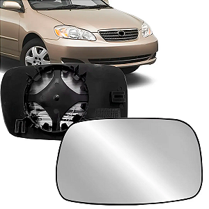 LENTE RETROVISOR COROLLA 2003 A 2008 COM BASE ORIGINAL