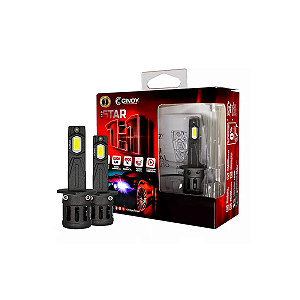 KIT LAMPADA SUPER LED STAR FAROL H1 6000K 6000 LUMENS CINOY