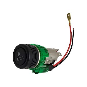 ACENDEDOR CIGARRO AUTOMOTIVO CARRO VERDE UNIVERSAL 12V