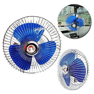 Ventilador Automotivo Portátil Articulado 12 V DC 9 Polegadas 3 Hélices Carro Caminhão Trator Ônibus Van
