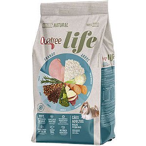 Ração Seca Quatree Life Frango e Arroz Cães Adultos Raças Pequenas 3kg