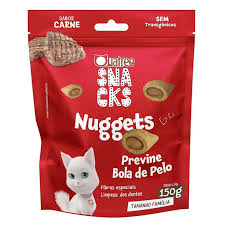 Snack Quatree para Gatos Adultos Sabor Carne Bola de Pelo 150g