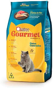 Ração Seca Quatree Gourmet Gatos Castrados sabor Delicias do Mar 3kg